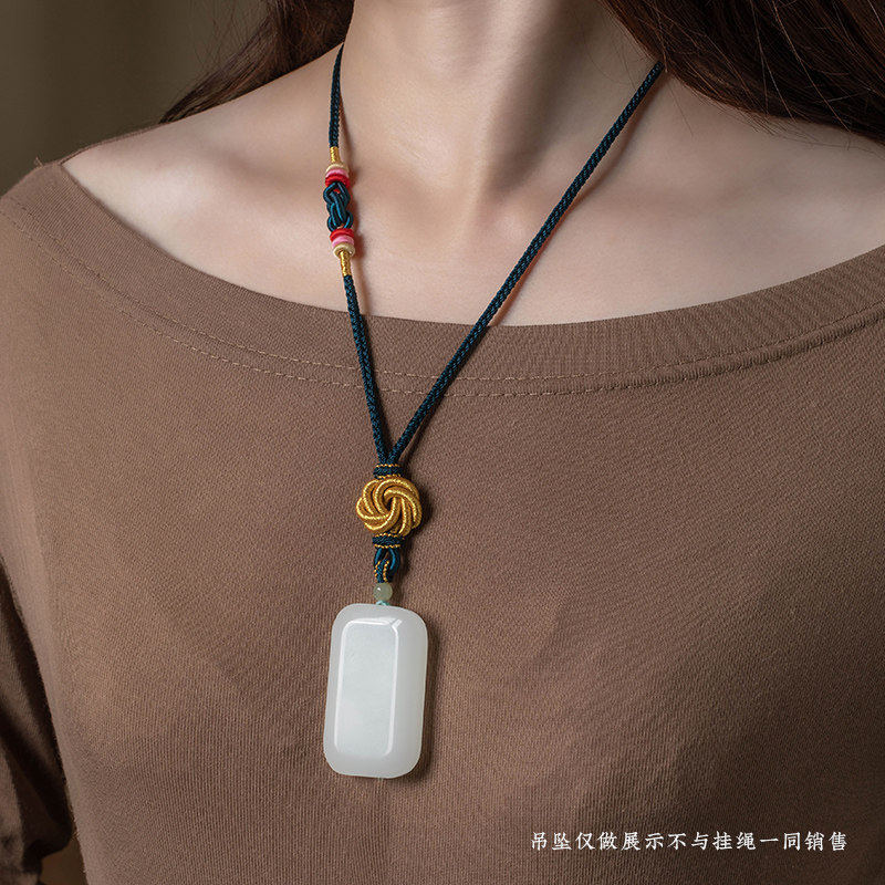 手工编织吊坠编绳蜜蜡翡翠玉吊坠挂绳挂脖女款高档吊坠绳子高货绳