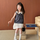 夏季 韩版 学院风蝴蝶结可爱娃娃领无袖 Yumi妈 上衣 25E048