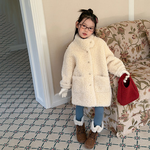 皮毛一体锁温抗寒中长款 88折上新 毛毛大衣外套25M014 冬装