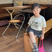 Yumi妈甜美立体真蝴蝶结短袖 品质柔软奥代尔拉架舒适T恤夏 25B017