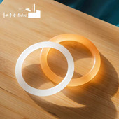 新疆吐鲁番博物馆金丝玉手镯叮当镯女款 素圈生日送女生中秋礼物