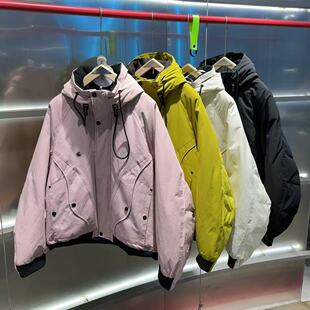 冬季短款潮牌羽绒服2025新款连帽拼接保暖男款外套25022
