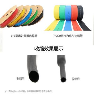 热缩管2倍热收缩套管电线电缆防水绝缘热塑管彩色塑料管接线软管