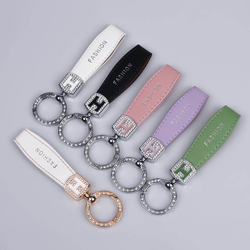 小汽车钥匙扣女钻书包挂件锁匙扣带钥匙链马蹄扣圆环女士精致高档