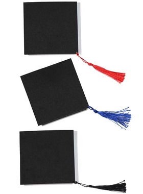 5.5-12cm学士帽硕士帽博士帽黑色蓝色红色流苏玩偶娃衣毕业毛毡帽