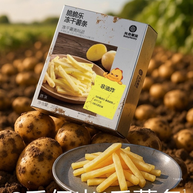 光合星球薯条脆脆乐冻干薯条25g 儿童营养饼干零食