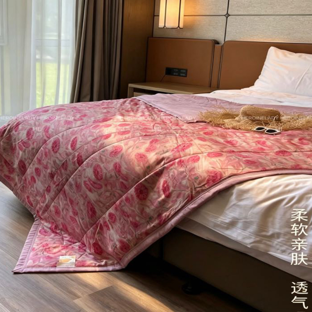 【会呼吸的夏被26款】HL棉绸加棉软糯云朵夏凉被轻薄贴身透气多色