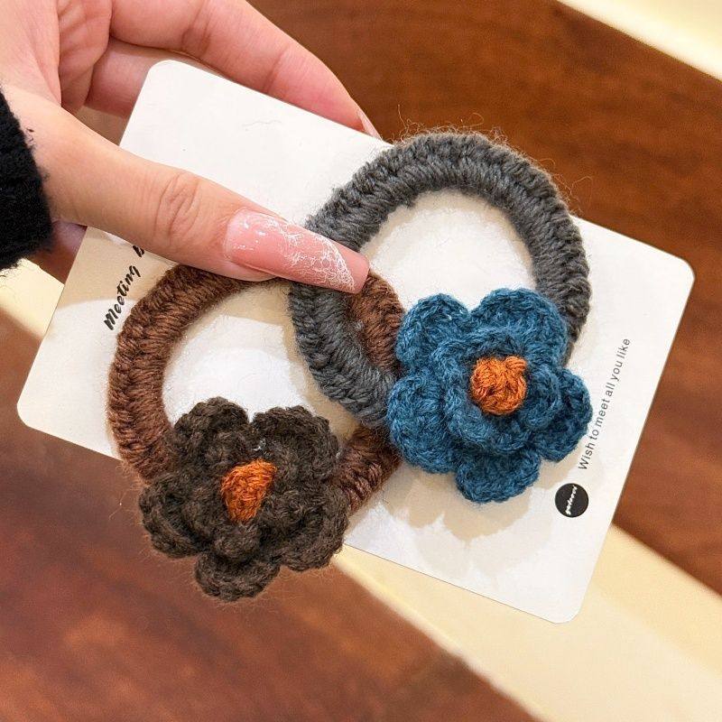 法式新款针织花朵头绳小众编织设计发圈甜美少女扎马尾发绳头饰,饰品/流行首饰/时尚饰品新,发饰,淘宝优惠券,粉丝福利购,淘宝优惠卷