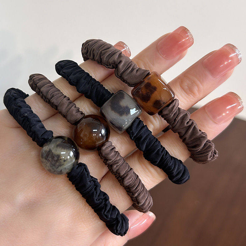 新款豹纹珍珠头绳时尚扎发小肠圈洋气少女马尾发绳ins丸子头皮筋,饰品/流行首饰/时尚饰品新,发饰,淘宝优惠券,粉丝福利购,淘宝优惠卷