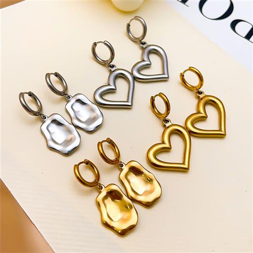 earrings convex and concave heart peach women, for earrings
