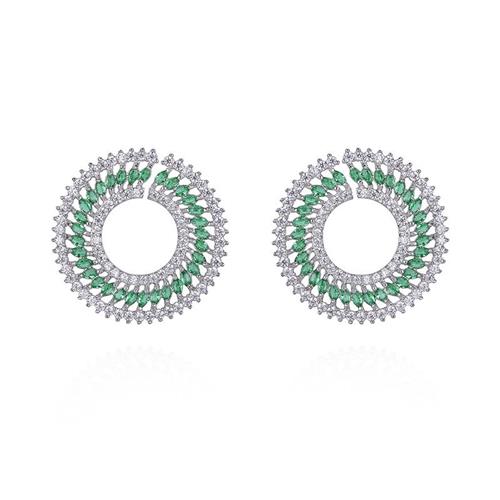 diamonds with earrings colorful Micro-paved earrings hoop