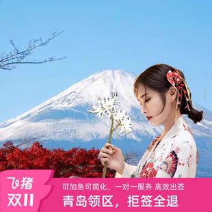 日本·单次旅游签证·青岛送签·可加急 学生特惠山东领区单次日本旅游签证个人旅游日本青岛送签 拒签全退