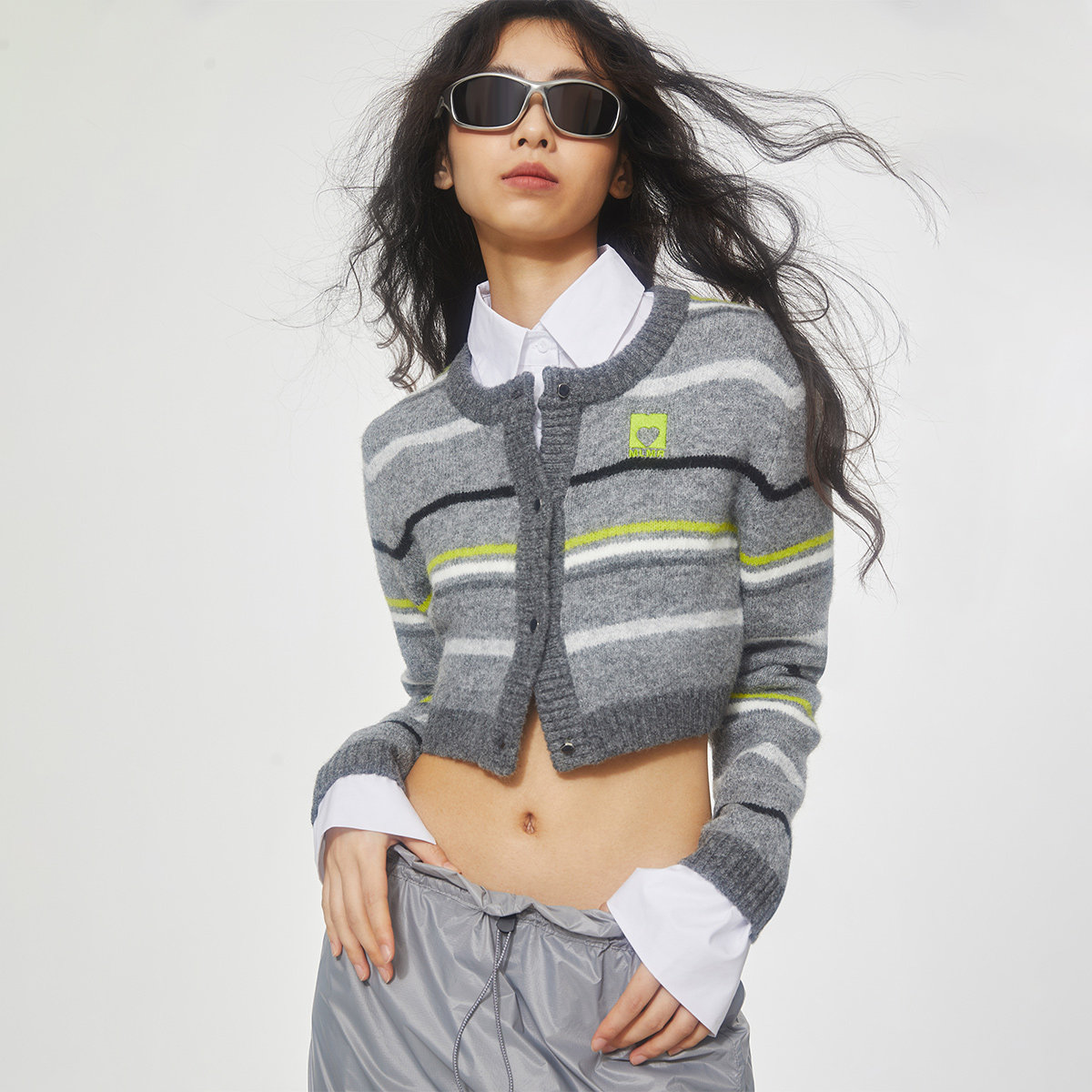 明星同款MLMR针织衫多巴胺美拉德条纹多巴胺针织衫毛衣外套短款,女装/女士精品,毛衣,淘宝优惠券,粉丝福利购,淘宝优惠卷