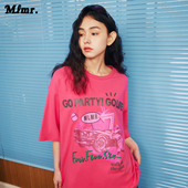 情侣装 t恤半袖 时尚 MLMR新款 潮牌复古运动街头短袖 美式 男装 夏上衣