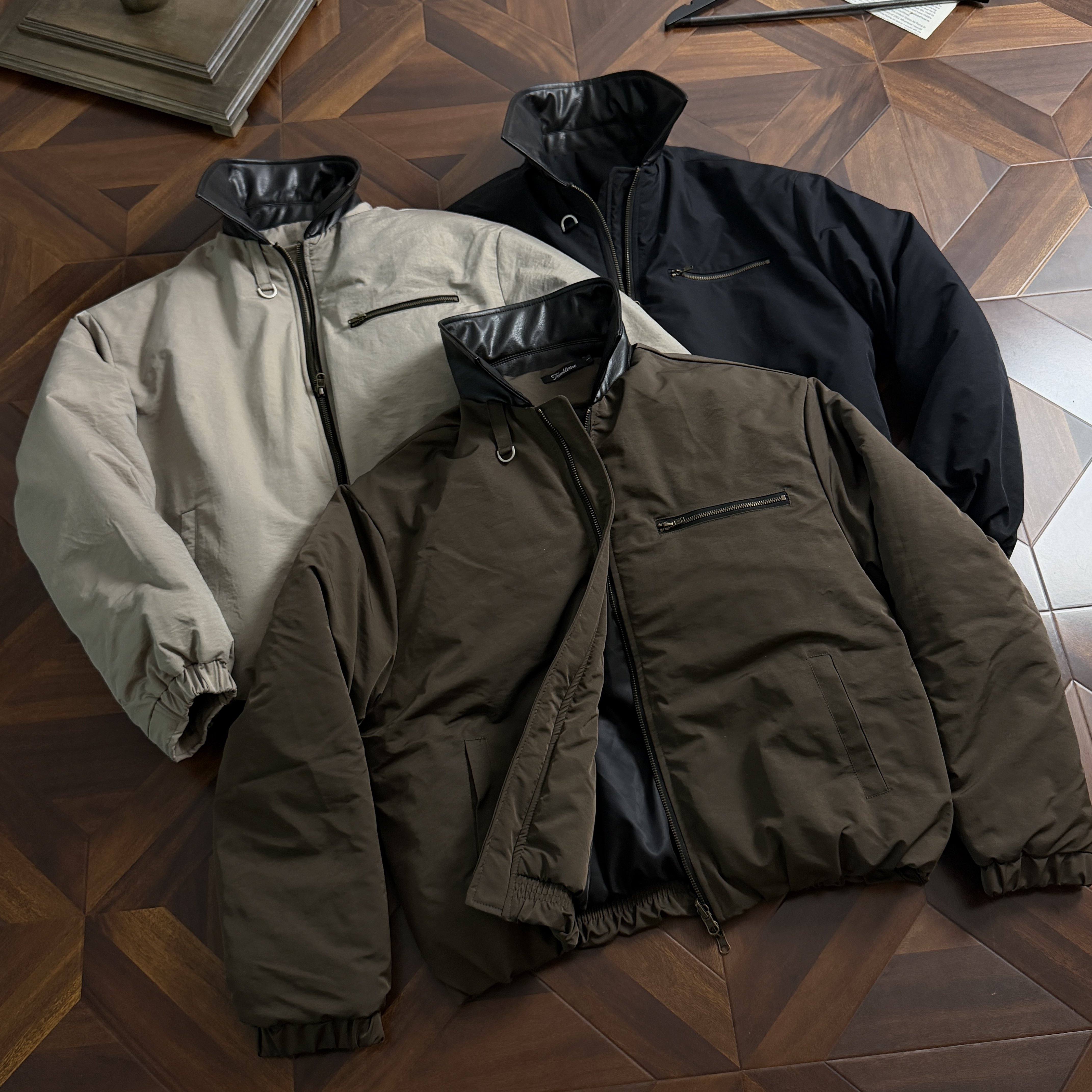 TuM/ 巴恩风短款基础通勤 轻薄型皮领棉外套 防泼水秋冬气球棉服