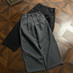 男女 立体剪裁高级百搭cleanfit休闲裤 TuM 2025SS复古弯刀褶皱西裤