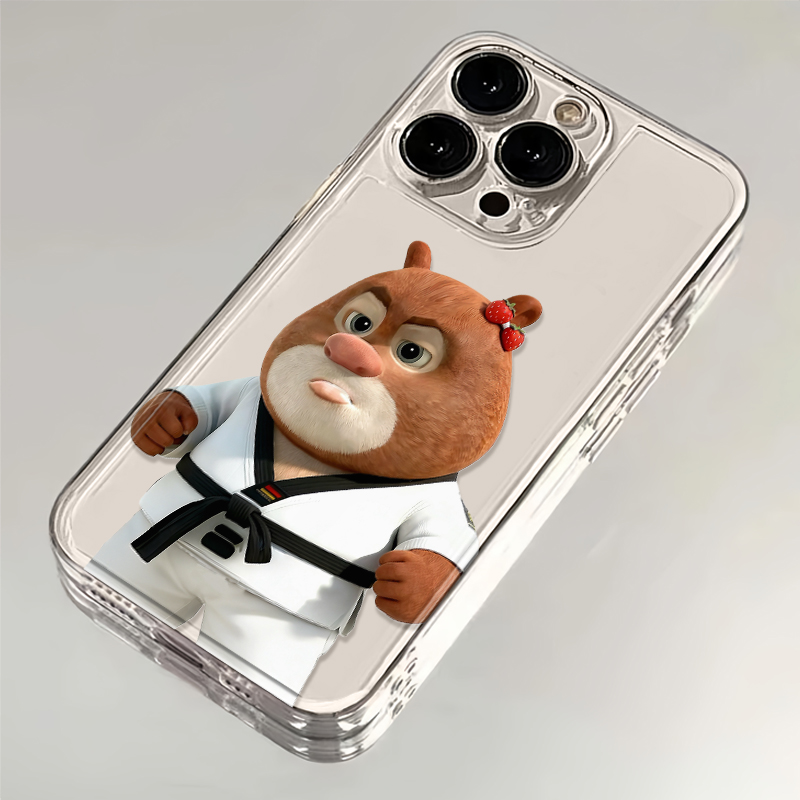 练武熊出没新款防摔透明手机壳适用于华为荣耀小米OPPO vivo苹果16手机壳15pro苹果防摔14promax软壳iphone15