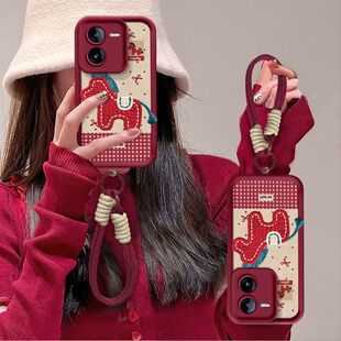 适用vivoy37pro手机壳iQOOZ9X新款V2354A软硅胶V2353A保护套iq00z9x本命年马viv0y37pr0全包边防摔5g手绳潮女