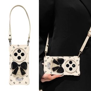 适用小米红米14r手机壳Redmi14R保护套2411DRN47C四角防摔hongmi14R5g斜跨挂绳5g软硅胶全包边hm14r新款 女生