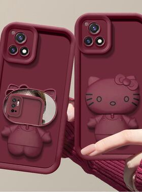 vivoy52s手机壳带镜子V2057A软硅胶iqoou3x保护套V2106A新款vlvoy31s卡通v2054a全包viv0y54s防摔iq00u3潮女