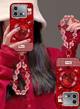 适用iQOONeo8手机壳女V2301A镜头全包防摔vivoiqooneo8pro保护套V2302A本命年马iq00ne08pr0新年款5G支架手链