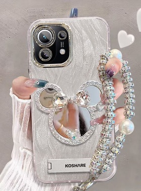 适用小米11手机壳化妆镜子m2011k2c镜头膜mi11青春版保护套m2101k9c新款mi11le全包xiaomi11pro防摔M2102J2SC