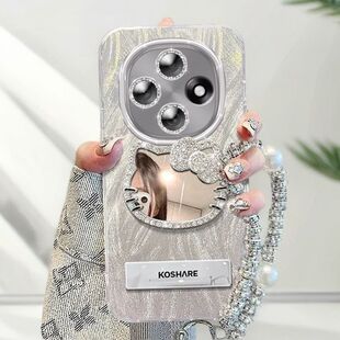 适用OPPOA6Pro手机壳化妆镜子PLN110带镜头膜0pp0a6pr0保护套opopa时尚高级poopa防摔5g全包边vivo支架手链潮