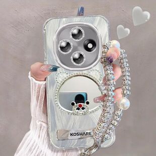 适用OPPOA6Pro手机壳补妆镜PLN110带镜头膜0pp0a6pr0保护套opopa卡通可爱新款poopa防摔5g全包边防摔软vivo女