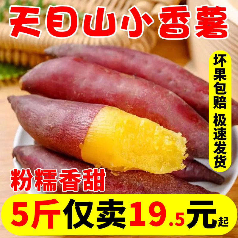 正宗临安天目山小香薯5斤新鲜现挖迷你小番薯板栗红薯蜜薯旗舰店