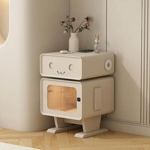 小号无线充电只能床头柜高度60公分沙发边角柜网红卧室改造小家具
