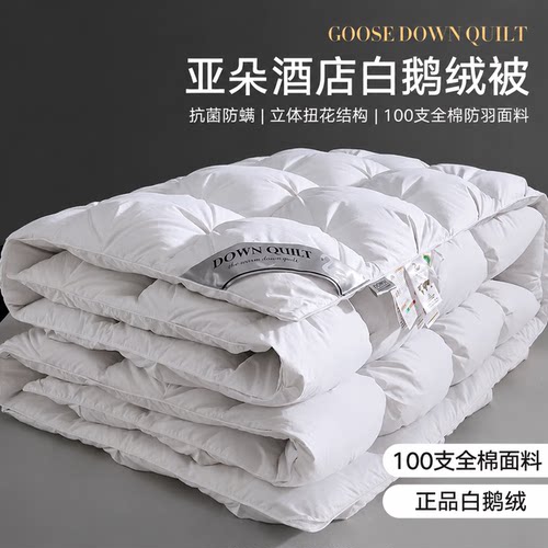 亚朵酒店白鹅绒羽绒被芯加厚保暖