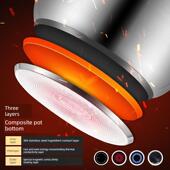 严选百货汤锅电磁炉通用304不锈钢桶双耳蒸锅带屉覆底加厚汤蒸锅