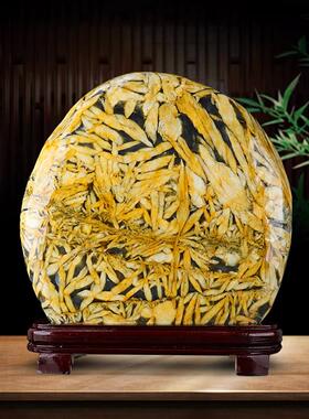 天御阁竹叶石原石摆件天然奇石观赏石头招财客厅办公室装饰工艺品