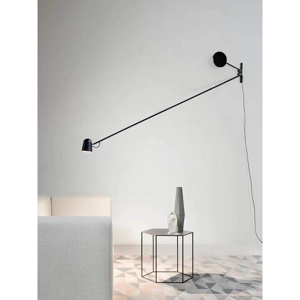 北欧意大利可调节长臂简约壁灯luce plan极简客厅餐厅卧室设计灯