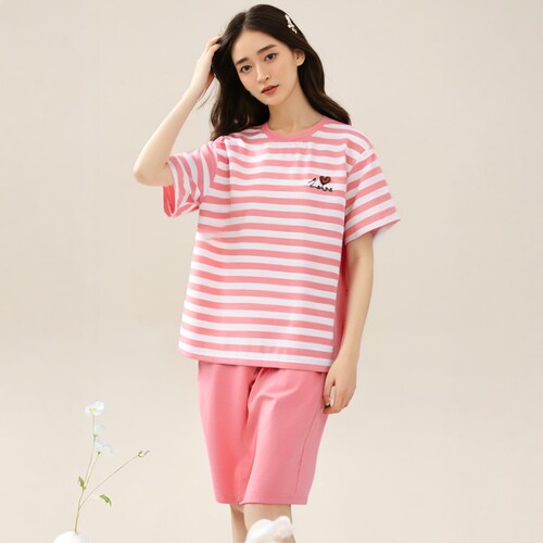 冰泉棉中裤家居服凉感抗菌短袖