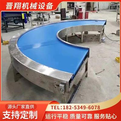 环形转弯机输送机传送带爬坡食品皮带输送带小型物流快递流水线
