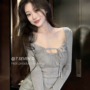 修身 开叉喇叭袖 显瘦保暖毛衣DR1M20206 SEVEN