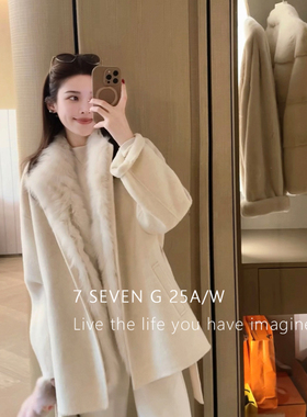 7 SEVEN G-套气质呢子大衣大衣(配腰带)XY2355KL