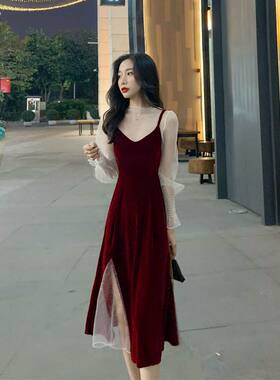 两件套连衣裙女春秋新款