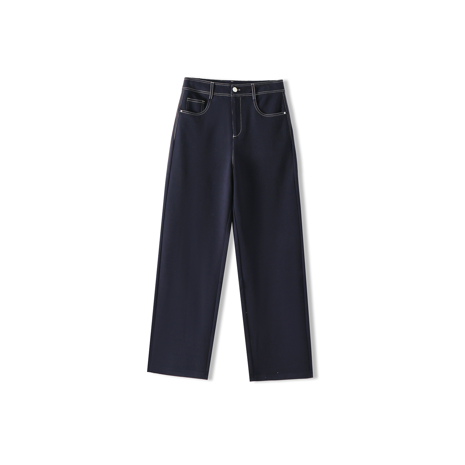 【杰哥粉丝专享】莱赛尔+氨纶窄版直筒裤双明线休闲裤3K15703