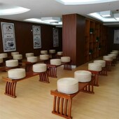 国学桌实木c课桌棋盘桌幼儿园桌椅组合书法桌培训班补习班双人桌