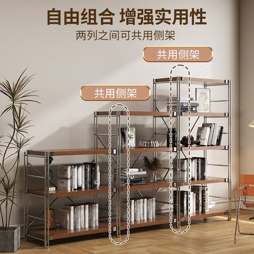 仓库货架阳台日式置物架多层厨房微波炉储物架收纳架W落地书架家