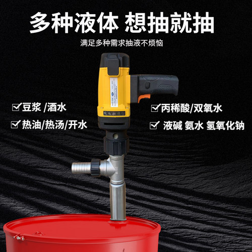 手提式电动抽液泵220V不锈钢抽油泵豆浆酒水P抽泵耐腐蚀高温化工