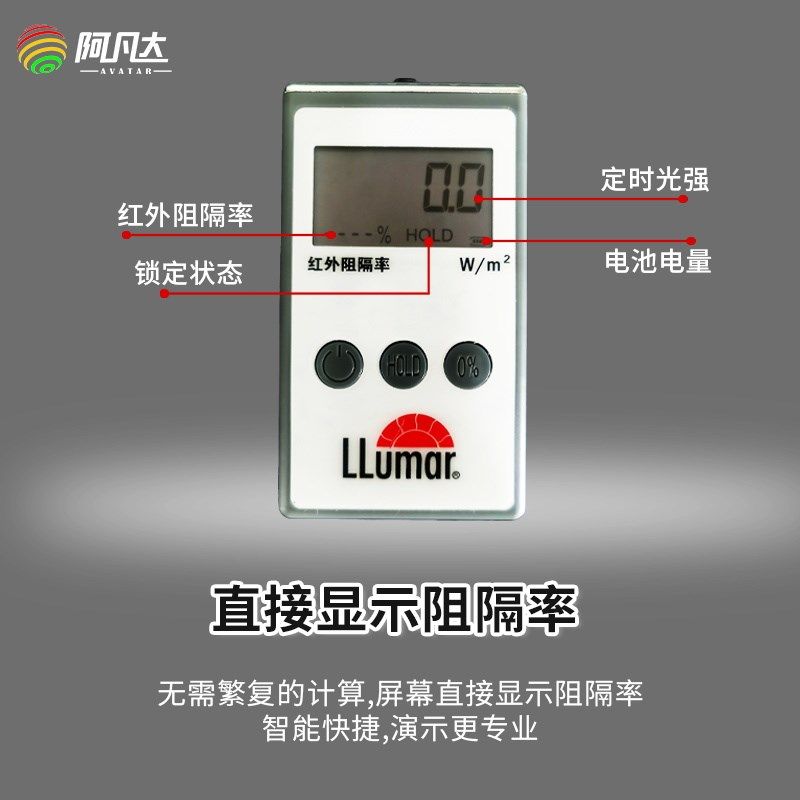 汽车太阳膜红外线测试仪器烤灯工A具玻璃膜温度展示柜隔热性能道