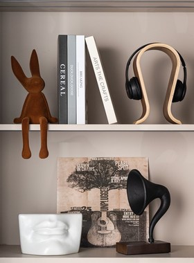 轻奢音乐主题仿真立式黑胶复古唱片机留声机样板间售楼.处书房摆