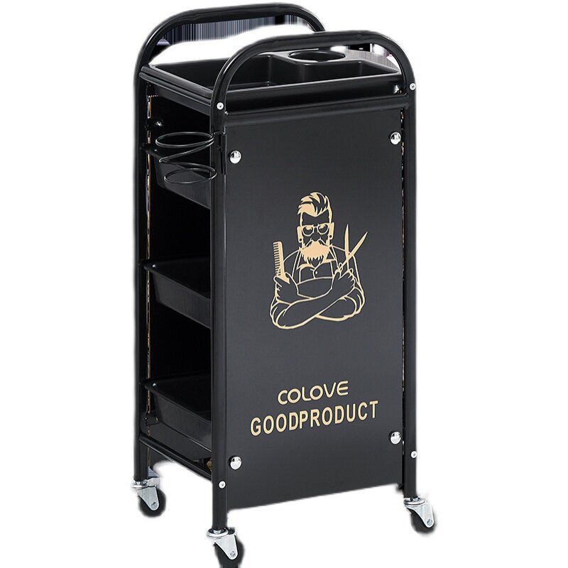 美发车发廊手推车杠车包邮w特价美容小推车理发店烫染工具车复古