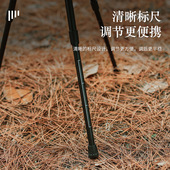 户外铝合金折叠小圆桌便携式 可升C降黑色桌子餐桌露营超轻咖啡桌