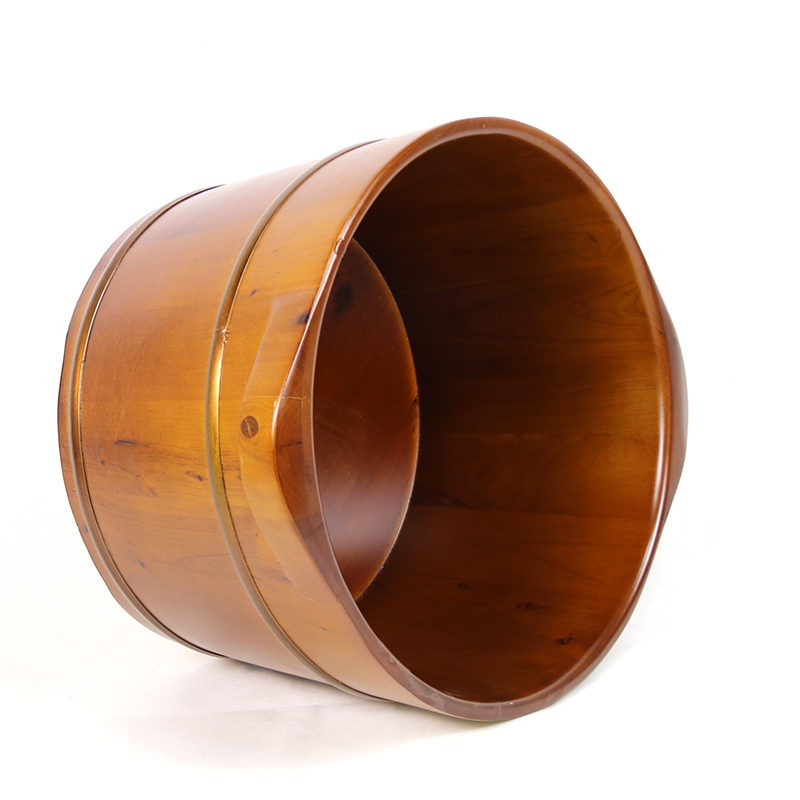 香柏木实木泡脚木桶o足浴桶咖啡色洗浴脚盆家用木质洗脚桶木盆