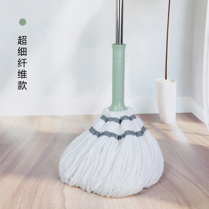 自拧水旋转纤维拖把卫生间懒人免手洗H不锈钢挤水棉纱线吸水拖家