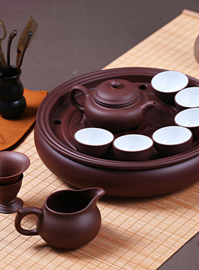 紫砂茶具套装大号茶壶茶杯陶瓷家用E客厅办公整套功夫泡茶茶具简